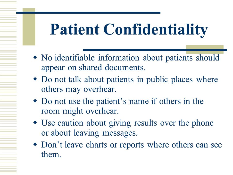 What type of information is shared about patients?